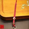Chaveiro Pingente Corda Nó Plano com Fivela Corda Nó Plano Corda Trançada à Mão Corda para Chaveiro DIY