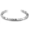 Acero de Titanio Dorado Simple Sobre Pulsera de Apertura Reversible Talla Única para Mujer Sin Color Pulsera de Pareja Joyería para Mano de Acero Inoxidable