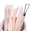 Suministros de arte Escultura de arcilla Juego de 5 piezas Cuchillo de cerámica de madera Cuchillo de escultura de cerámica blanda Arcilla Herramienta de escultura de arcilla Reparación Juego de 5 piezas en blanco