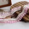 Renda com Lantejoulas Plissada de Chiffon Multicor Estilo Chanel com 2,5cm de Largura Roupas Lolita Roupas de Boneca Materiais de Decoração DIY