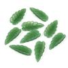 10 * 23mm Folhas de Esmeralda Vidrada Material Frisado Vidro de Cristal Artesanal diy Hairpin Acessórios
