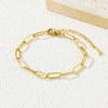 Estilo Europeu e Americano Hip-Hop Elementos Geométricos da Moda Simples Aço Titânio Nude Banhado a Ouro 18K Pulseira Corrente para Clavícula terno