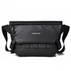 Bolso Cruzado para Hombre, Gran Capacidad, Bolso de Hombro Casual para Exteriores, Bolso de Hombro de Película de Cuero de Moda Deportiva, Bolso Multifuncional para Hombre