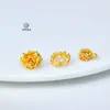 Cuentas de oro estilo antiguo con diamantes de alta retención de color, cuentas espaciadoras huecas, accesorios para joyería DIY de mariposa y rosa, cuentas para pulseras