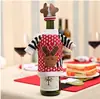 Transfronteiriço Novo Natal Criativo Veado de Natal Conjunto de Vinho Tinto Forma de Roupa Conjunto de Garrafa de Champanhe Decorações de Natal
