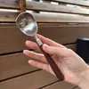 Cuchara de Acero Inoxidable con Imitación de Madera de Nogal, Cucharón para Helado, Cucharón para Frutas y Sandía, Vajilla Transfronteriza