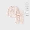 Conjunto de Ropa Interior para Bebés Niños y Niñas, de Cintura Alta que Protege la Barriga, Conjunto de Dos Piezas Separadas Top y Pantalones para Bebés, Ropa de Otoño para Bebés