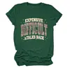 Cara difícil Amazon eBay sitio independiente casual cómoda camiseta de mujer cuello redondo manga corta