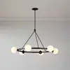 Lustre para Sala de Estar Nórdica Feijão Mágico Retro Americano Simples Moderno Industrial Meio do Século Luxo Leve Lustre para Sala de Jantar Quarto Francês