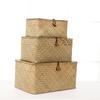 Fuente de Fábrica Productos Creativos para el Hogar Caja de Almacenamiento de Paja Acabado Cosmético de Juguete Escritorio Tejido Caja de Almacenamiento