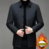 Chaqueta de plumón de Nuevo Estilo para Hombres de Mediana Edad y Mayores, Forro Interior Cálido, Abrigo de plumón Desmontable, Ropa de Invierno a Prueba de Frío para Hombres
