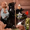 Poeira estática transfronteiriça monge cerâmico sândalo fumaça incensário de refluxo criativo Lótus relógio incenso de refluxo decoração de casa