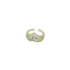 Anillos apilables de diamante en forma de gota de agua a la moda con un toque de alta gama, anillos versátiles para parejas, exquisitos y versátiles, anillos únicos y hermosos para mujer