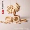 12-150mm Cor Natural da Madeira Anéis de Madeira Círculos Acessórios para Artesanato DIY Anéis para Pendurar Fivelas de Bolsa Anéis de Madeira para Cortina