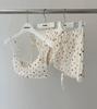 Traje de baño para mujer Estilo Ins Coreano Chica Linda Floral Deseo Puro Pequeña Fragancia Falda Conservadora Bikini de Tres Piezas