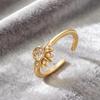 Anillos de Sol y Luna con Circonita Transfronterizos Europeos y Americanos Diseño de Nicho Lujo Ligero Anillos Apilables de Gama Alta Anillos de Sol y Luna