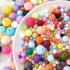Cuentas Redondas de Color Sólido y Color Mixto Acrílico DIY Hecho a Mano para Bisutería Cuentas Sueltas Materiales Cuentas de Color Caramelo Joyería al por Mayor