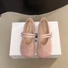 Sapatos de Vovó Macios para Primavera e Outono de 2025 Estilo Francês da Moda Nicho Feminino Versátil Boca Rasa Sapatos Femininos Únicos