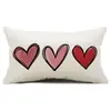 Fundas de Almohada Personalizadas para el Día de San Valentín Transfronterizas, Decoración de Atmósfera Festiva, Fundas de Cojín para Sofá del Hogar, Fundas de Cojín en Forma de Corazón para Dormitorio