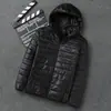 Amazon comércio exterior nova jaqueta acolchoada de algodão com capuz masculina tendência moda jaqueta fina acolchoada casaco atacado