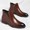 Botas Chelsea Prontas de Fabricante Masculinas Temporada Zíper Americano Mais Veludo Tamanho Grande Tendência Transfronteiriça Botas Curtas Tendência Dropshipping