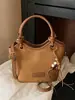 Yuezhi 2026 outono inicial nova moda versátil casual simples bolsa transversal para sair, bolsa tipo balde versátil, bolsa pequena popular