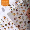 Cyansea Hot Stamping Estrela Iridescente Adesivos de Unha Nova Estrela Simples Oca de Cinco Pontas Decoração de Unha Atacado