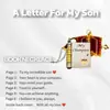 Collar de Acero de Titanio, Popular en Europa y América, Collar con Forma de Libro de Carta de Amor Grabada, Collar con Forma de Sobre de Carta de Amor Abrible, Cadena para Clavícula