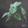 Simulación de planta verde, hoja de alocasia, impresión 3D, hojas de lluvia de primavera, decoración de boda, flores de carretera, plantas, decoración de pared, hojas