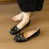 Zapatos Nuevos de Mujer con Suela Gruesa y Tacón Alto, Versátiles Zapatos Mary Jane con Lazo, Slip-On Talla Grande
