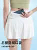 Falda Deportiva Corta de Seda Helada para Verano con Protección Solar y Forro de Yoga, Falda de Tenis de Cintura Alta de Secado Rápido, Falda de Corte A, Estilo Nuevo