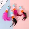 Fornecimento Direto da Fábrica de Brinquedo de Vara com Cabeça Substituível de Gato Engraçado, Cabeça de Reposição, Cabeça de Reposição com Pena de Galinha, Brinquedos e Suprimentos para Alívio do Tédio de Gatos Venda por Atacado