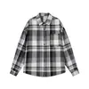 2026 Nueva Camisa Retro a Cuadros para Hombre Estilo Hong Kong Marca de Moda Tendencia Moda Holgada Casual Camisa con Cuello Hombre