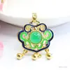 Pingente Dragão Ágata Natural Guan Yu Calcedônia Verde Gelo Colar Dragão Zodíaco Atacado Dropshipping S4011908