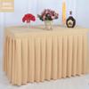 Juego de Falda de Mesa como Mantel para Reuniones Mesa Fría de Catering Escritorio de Registro Cubierta de Mesa para Actividad de Exposición Cubierta de Mesa Rectangular Roja