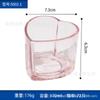 Portavelas de Vidrio en Forma de Corazón Transparente 170ml Copa de Cera Rayada Vidrio de Alta Temperatura Escritorio Hogar Aromaterapia Copa para Velas Esmerilada
