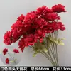 Arte Floral para Casamento Flor Vermelha Material de Fundo Decoração Ikebana Rosa Eucalipto Arranjo para Sala de Estar Interna