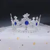 Estilo Coreano Celebridad de Internet Corona Redonda de Aleación para Niños Flores Barrocas Decoraciones para Hornear Accesorios para el Cabello de Novia Boda