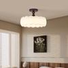Luminária de Teto Vintage Estilo Francês 2026 Novo Modelo Estilo Creme Retrô Alto Padrão Quarto Infantil LED Proteção para os Olhos