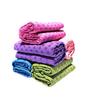 Toalla de yoga con diseño de lunares color ciruela, manta antideslizante de fibra ultrafina, toalla de yoga, manta absorbente de sudor, bolsa de malla gratis, tapete de tela gruesa para fitness