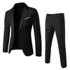 Traje Traje de Negocios para Hombre Traje Formal Profesional Traje de Dos Piezas para Hombre Corte Slim Estilo Coreano Vestido de Boda para Padrino y Novio
