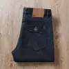 Pantalones vaqueros casuales rectos clásicos de algodón elástico lavado de alta gama con bolsillos rectos para hombre, otoño e invierno 2023, combinan con todo
