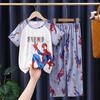 Pijama Nuevo de Verano para Niñas Pantalón Corto de Dibujos Animados para Niños Conjunto de Dos Piezas para Niños y Niñas Grandes Ropa de Casa para Niños