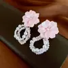 Pendientes Dulces de Pétalos de Flor Acrílicos, Estilo Festivo, Modernos, Versátiles, Elegantes, Pendientes de Gama Alta para Mujer