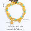 Tienda de oro Jin Yan con pulsera doble con moneda roja de oro y arena de Vietnam, nueva joyería china con flores ricas, exquisita plegable