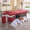 Cama de champú de masaje multifuncional eléctrica con terapia de pies, fumigación, calentador de agua, circulación de agua, peluquería, peluquería