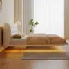 Atacado do Fabricante Cama de Tecido Estilo Italiano Luxo Leve Três-Resistente Tecnologia Sem Lavagem Tecido Cama de Casal Malha Couro Artístico Cama de Couro