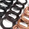 Cuerda de Piel de Vaca, Cuero Genuino, Cuero de Capa Superior, Cuerda Redonda, Cuerda Plana, Color Original, Materiales para Manualidades en Cuero Hechas a Mano DIY, Pulsera, Collar, Accesorios