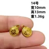 30 Aleación Brillante Dorado Glaseado Estilo Chino Estilo Retro Joyería Bolsa de la Suerte Colgantes Pequeños Accesorios para Joyería Hecha a Mano DIY Colgantes