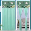 Verano Nuevo Cortina de Puerta de Hilo de Belleza de Doble Capa Sin Perforaciones con Velcro Cortina de Partición Transparente Permeable Cortina Mosquitera para Uso Doméstico